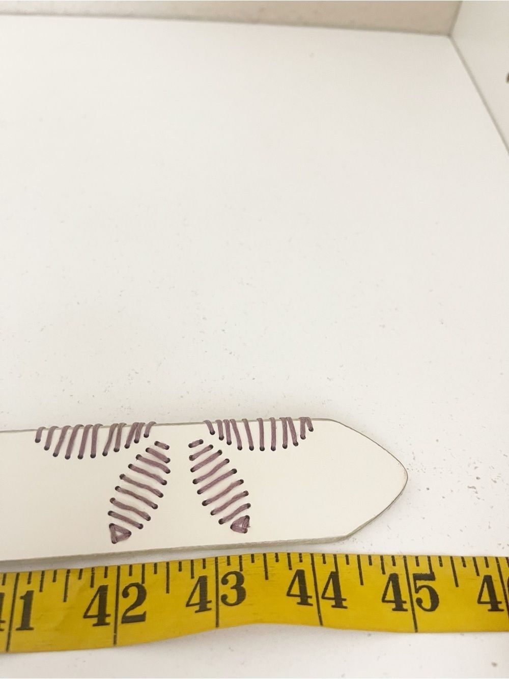 Free People Swift Haze floral Embroidered Belt white leather purple stitching - Picture 7 of 10